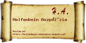 Helfenbein Aszpázia névjegykártya